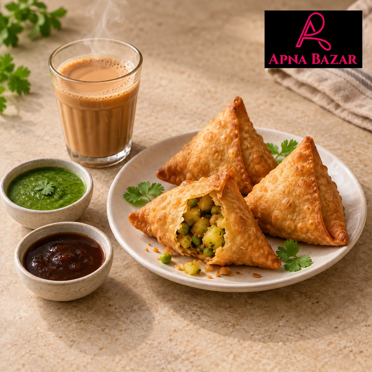 Fresh Masala Tea & Samosa