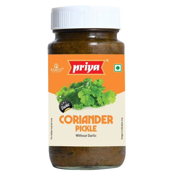 Priya Coriander Pickle Without Garlic 300g