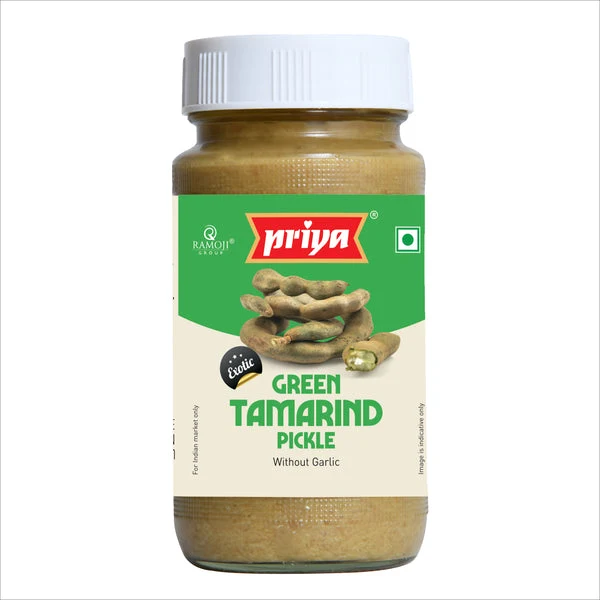 Priya Green Tamarind Pickle Without Garlic 300g